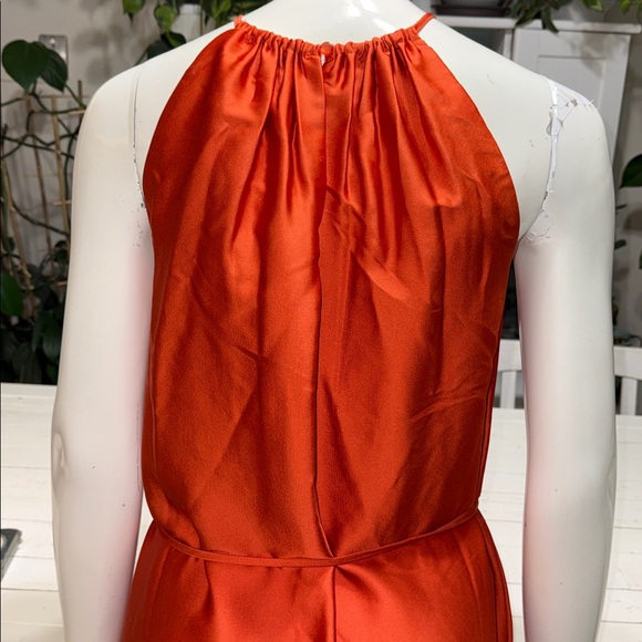 Suzy Shier Rust Orange Gathered Waist maxi Dress Sm NWOT - Picture 9 of 13